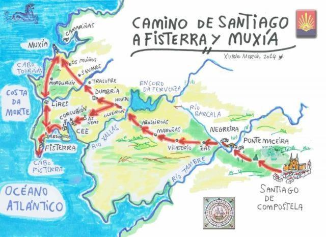 נגריירה Casa De La Abuela En El Camino De Santiago A Finiesterre מראה חיצוני תמונה
